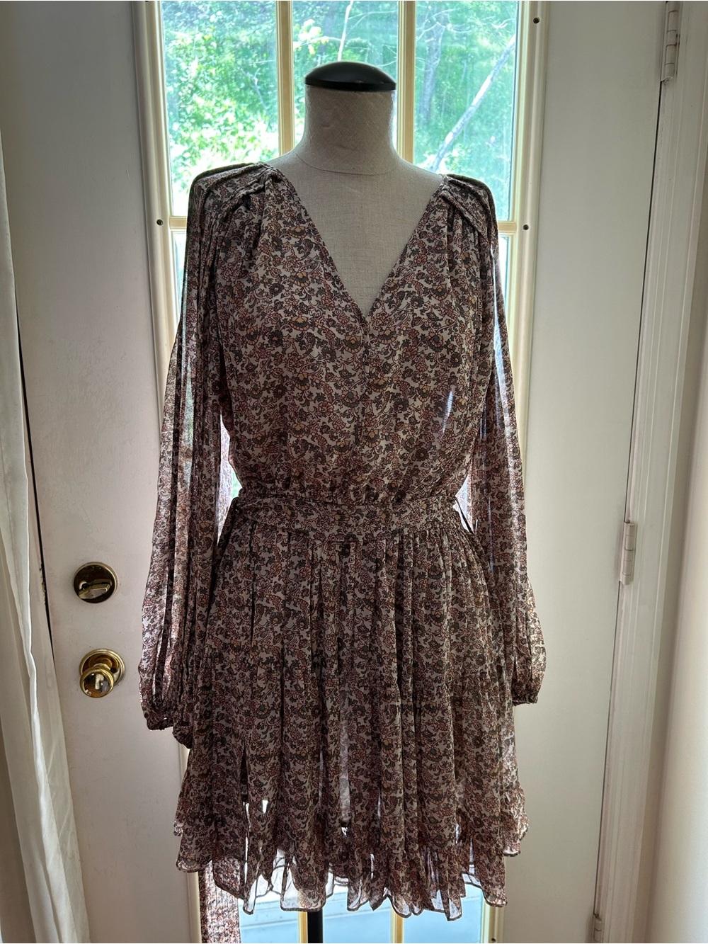 o.p.t Pink Lea romantic floral lightweight mini dress. Garden parties, outings. - Picture 2 of 9